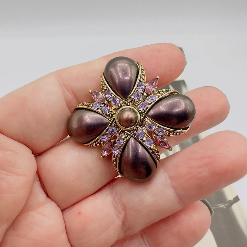 Vintage Mid-Century Monet Maltese Cross Brooch